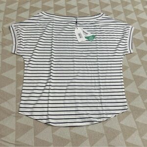 Universal standard dolci stripe boatneck top
